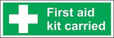First aid kit carried Safety sign 