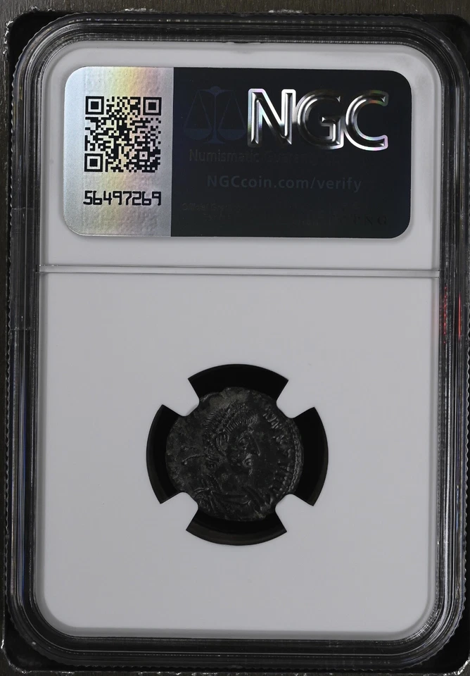 NGC Ch VF AE3 Constantius II AD 337-361 FEL. TEMP. REPARATIO - CHOICE VERY FINE - Image 2 of 2