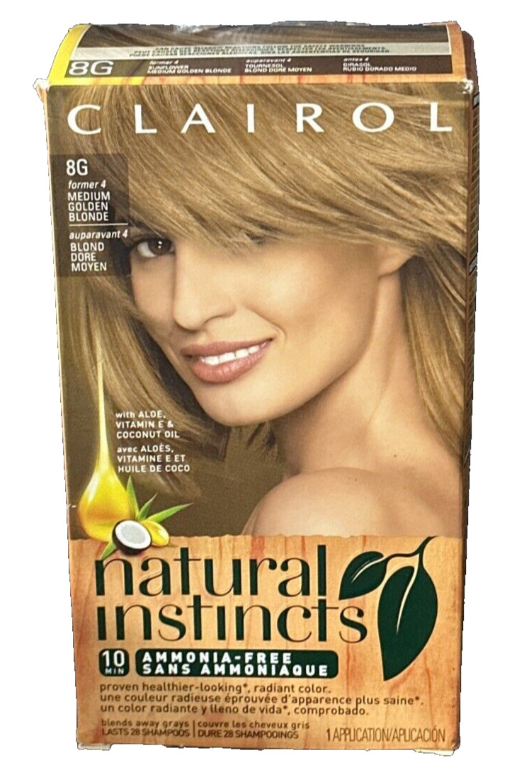 Clairol Natural Instincts Hair Color, [8G] Medium Golden Blonde