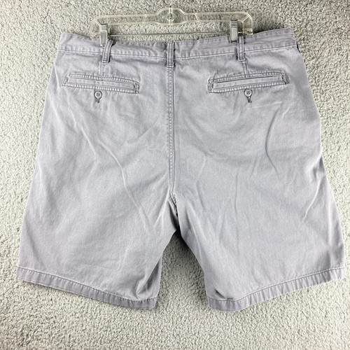 Faded Glory Mens Size 40 Chino Shorts 10" Inseam 100% Cotton Gray - Picture 8 of 9