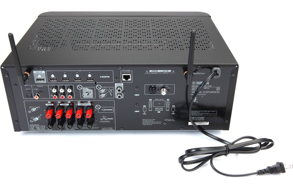 Yamaha RX-V4A 5.2-Channel AV Receiver | 8K HDMI – MusicCast – Wi