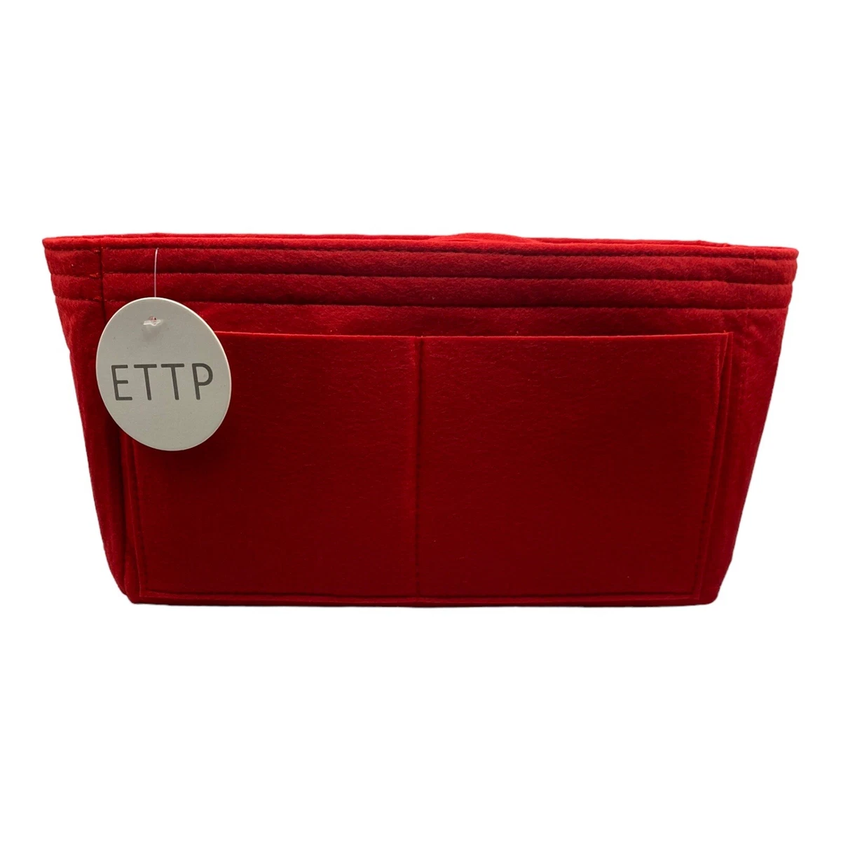 ETTP Red Felt Purse Organizer Insert For Totes Handbags w Pockets Zipper  Medium