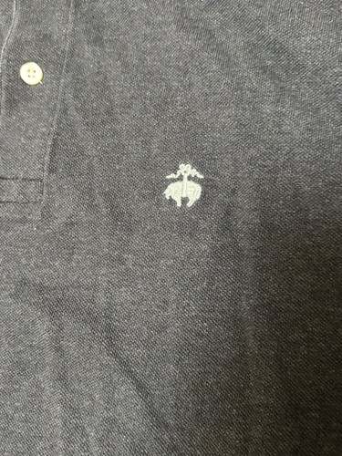 New Brooks Brothers Men Original Cotton Heather Blue Polo Medium M Golden Fleece - Picture 2 of 3