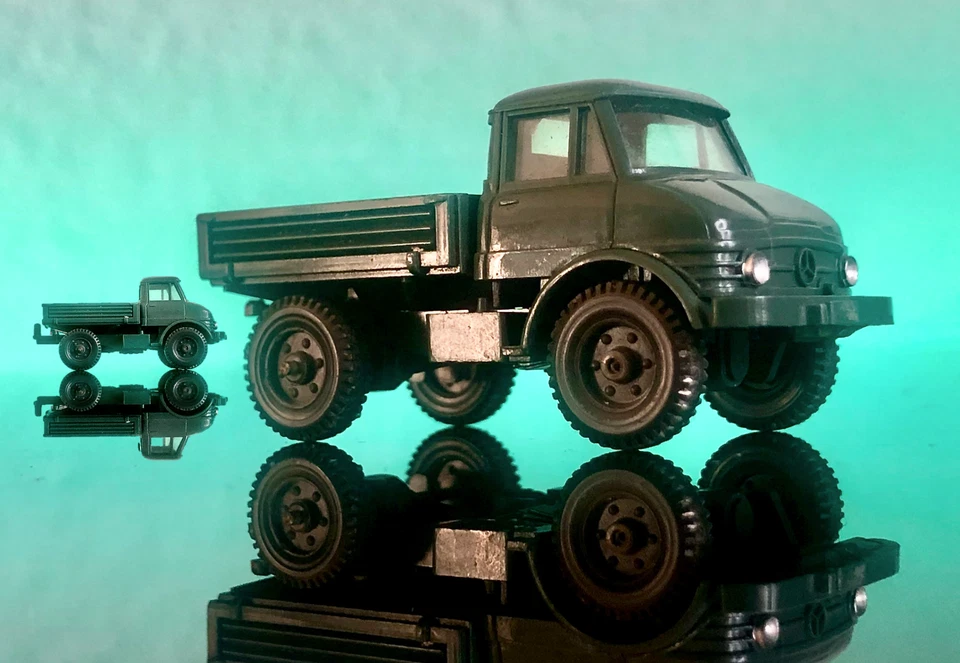 MERCEDES UNIMOG 406 / 1. Version / WIKING / teuerste Version / diamantgrün 1967 - Bild 2 von 4