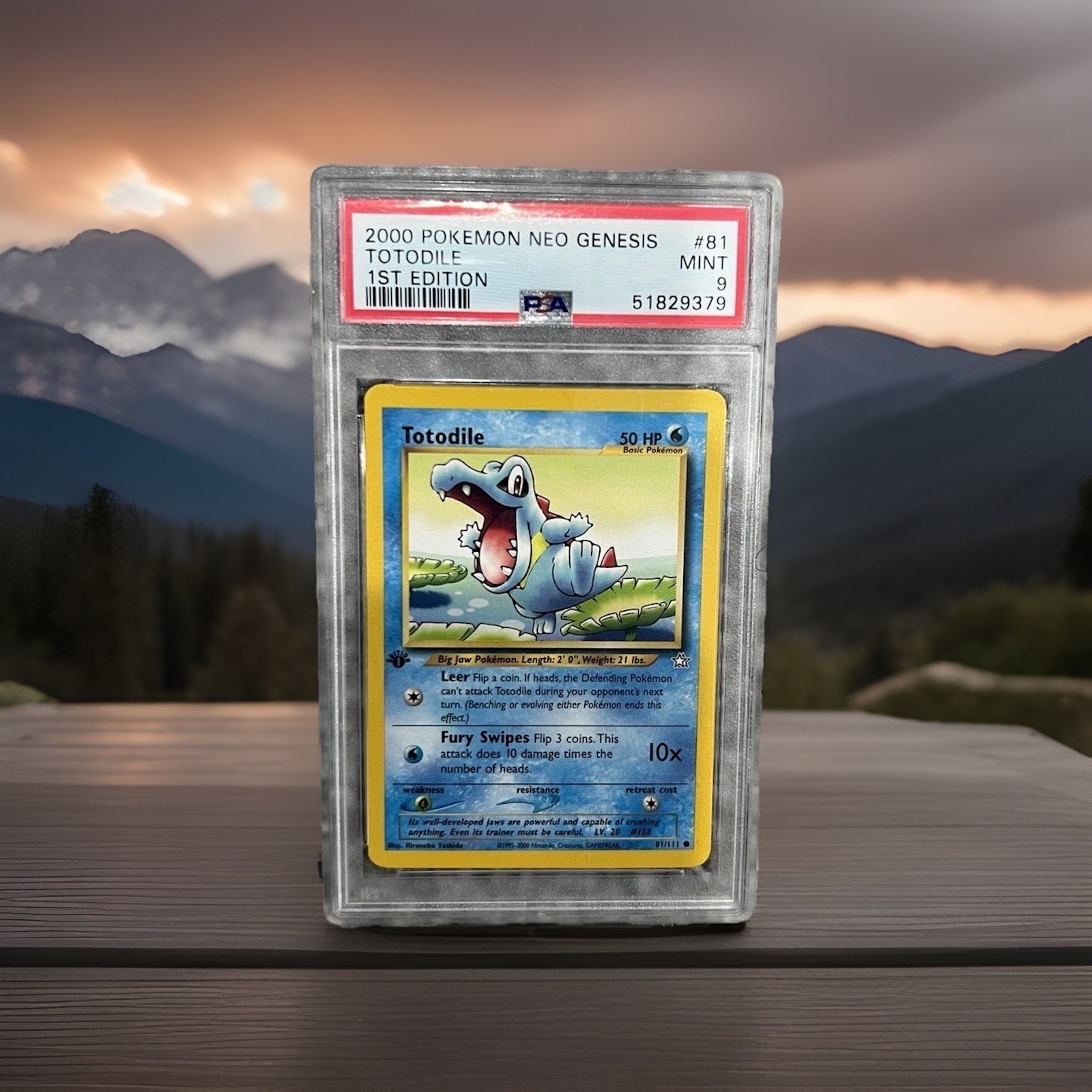 2000 POKEMON NEO GENESIS 1ST ED #81 TOTODILE PSA 9