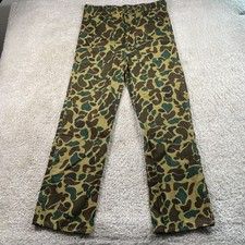 Vintage Frogskin Camo Hunting Pants Mens Small Camouflage 80s Outdoor Retro Duck