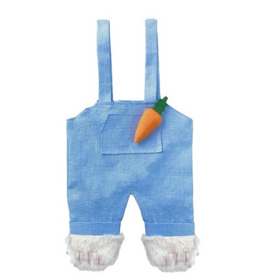 Easter Party Treat Bag Hare Jumper Pants Shaped Fabric Basket For Candy Toy