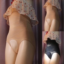Crossdresser's Transgender Shaping Briefs with High Waist Black/Skin Color