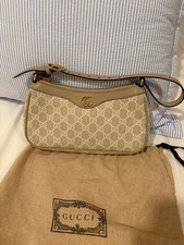 Gucci Ophidia Leather Zip Pochette- Neutral l...