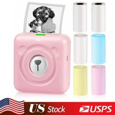 Mini Pocket Printer Wireless Thermal Photo Printer Labels Android iPhone w/Paper