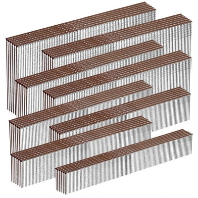 18 Gauge Galvanized Brad Nails Brown T-head 8 Sizes 1600-Pack (1/2''+5/8''+3/4''...