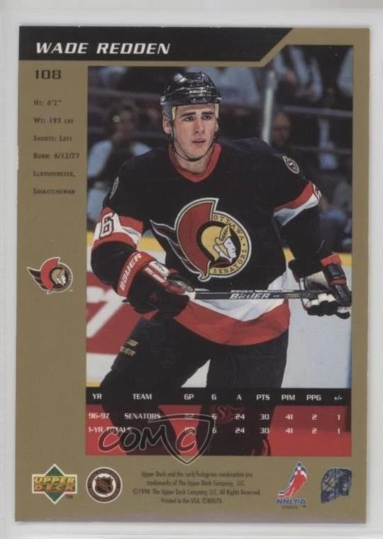 1997-98 SP Authentic Wade Redden #108 - Image 2 of 2