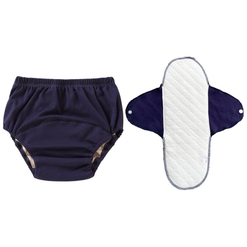 Washable Underwear For Adult Incontinence Briefs Cotton Cloth Diaper with Insert
