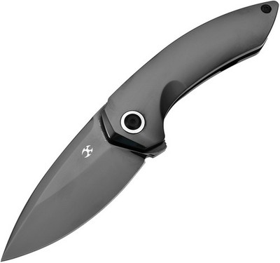 Kansept Knives ODD 21 Framelock Mirror DLC Titanium Folding 20CV Knife 1077A7