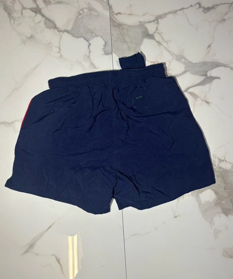 Tommy Hilfiger Board Shorts Mens Small Red Blue Big Flag Swim Crest Mesh Lined S - Image 3 of 4