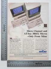 Mitac Micro Channel Print Ad Authentic Ephemera Computer Art