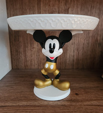 Disney Store Disney Eats Mickey Mouse Ceramic Cake Stand 11" New