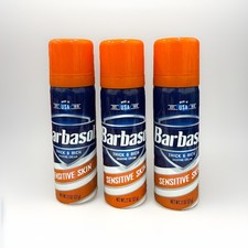 3-Pack Barbasol Thick Rich Travel Size Shaving Cream for Sensitive Skin 2 oz