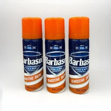 3-Pack Barbasol Thick & Rich Travel Size Shaving Cream for Sensitive Skin 2 oz