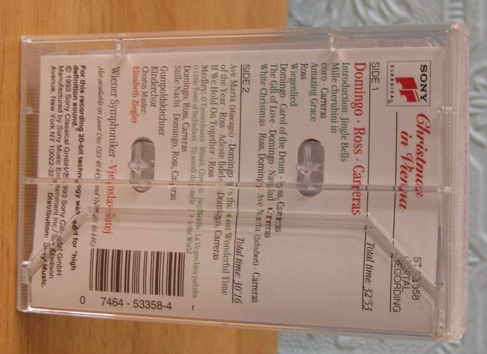 Christmas In Vienna (Cassette) NEW Diana Ross, Placido Domingo, Jose Carreras - Image 4 of 4