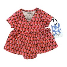 Target Diane Von Furstenberg Baby Girl Pink Geo Wrap Dress 6-9 Months