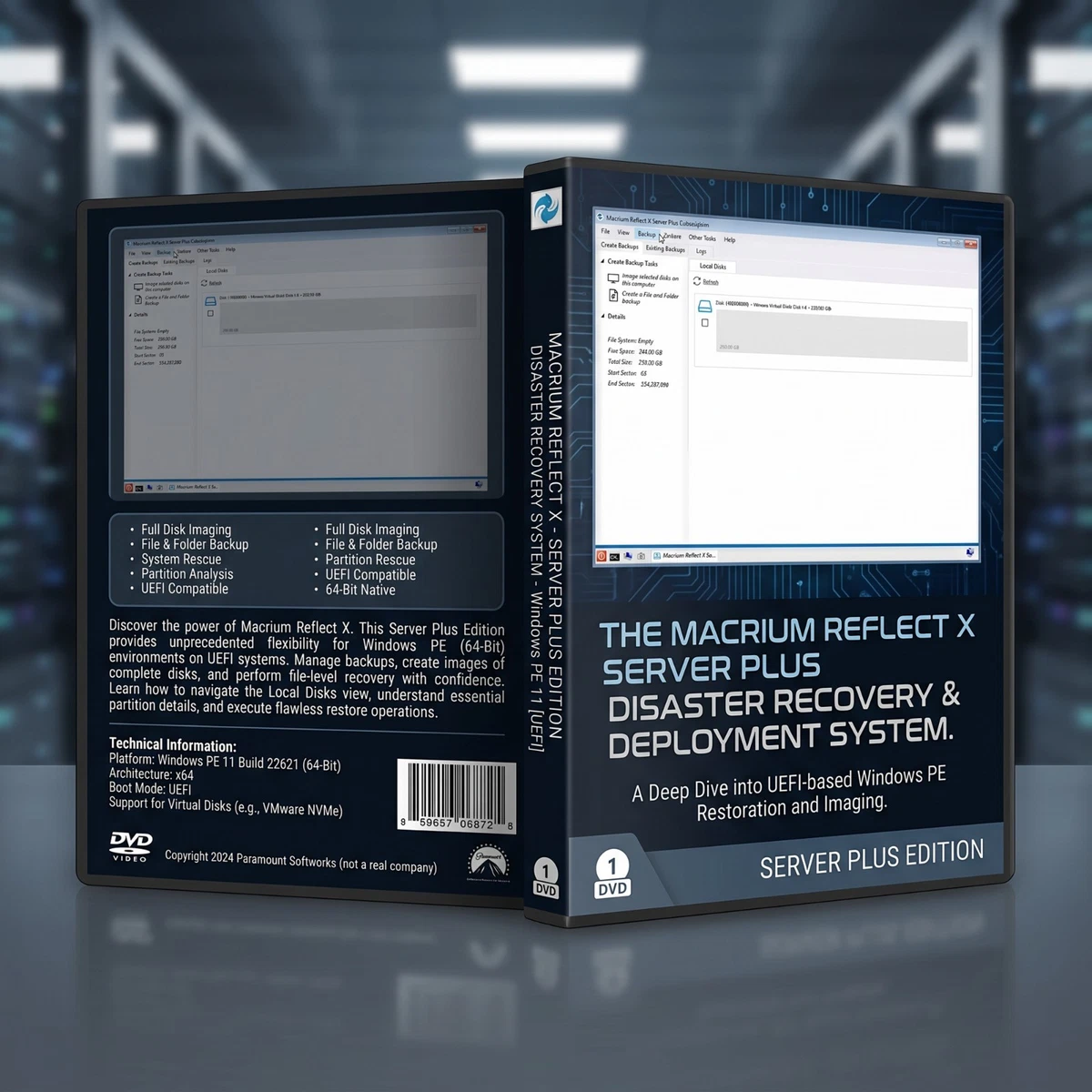 DVD/USB de arranque Macrium Reflect X Server Plus