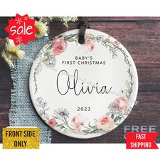 Baby Name Ornament - Baby's First Christmas Ornament 2025
