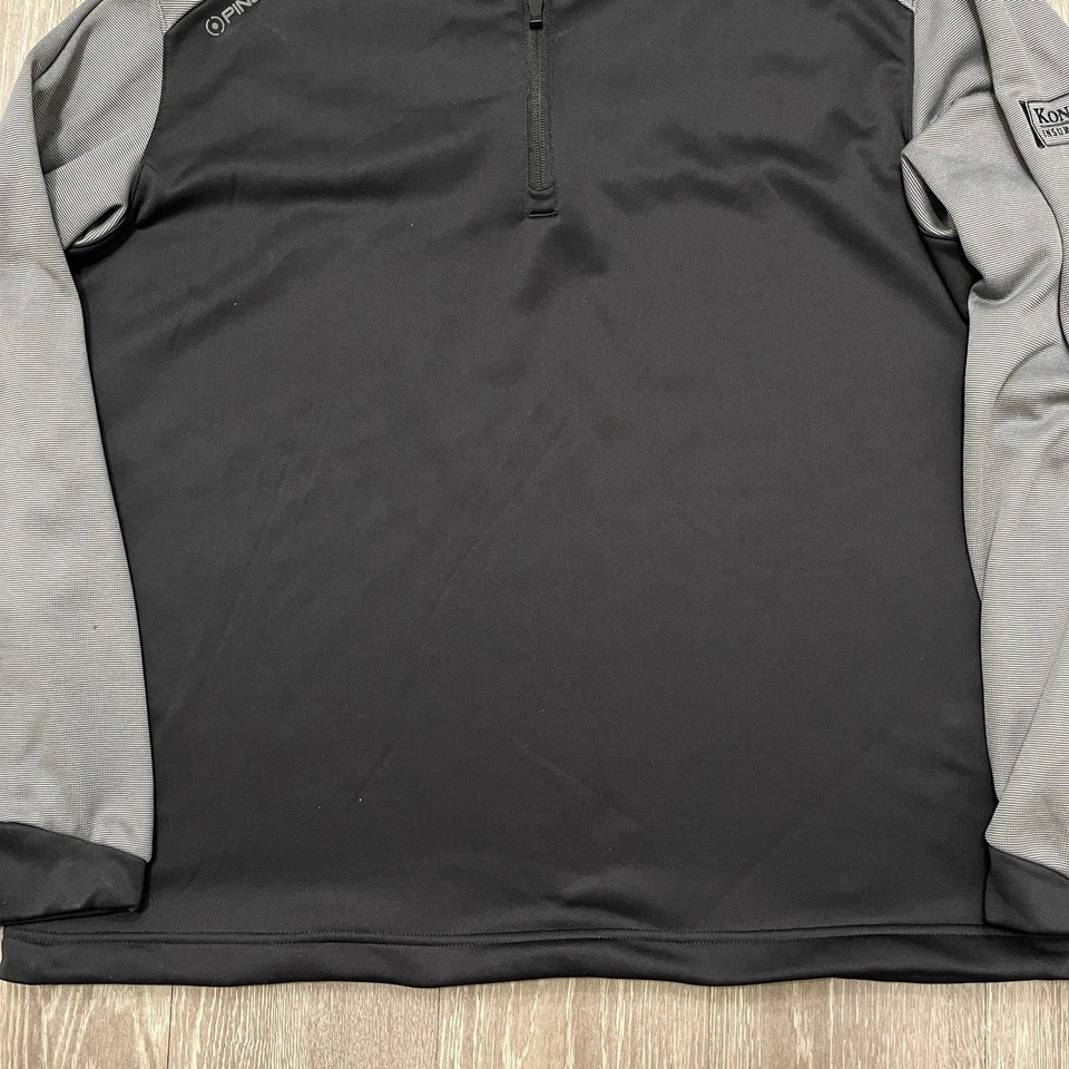 Мужской пуловер Ping очень большой черный серый куртка на молнии 1/4 для гольфа для взрослых - Изображение 4 из 4