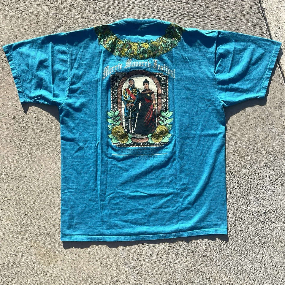 Винтажная гавайская футболка Merrie Monarch «Хула — язык сердца» XL - Изображение 2 из 4