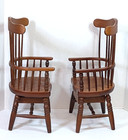 Vtg Windsor Style Wood Spindle Doll Chair Comb Back  14” Fits American Girl Doll — photo 3