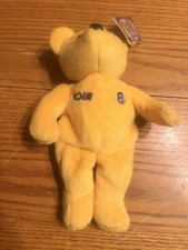 1999 L.A. LAKERS KOBE BRYANT 8 SALVINO'S B-BALL BAMMERS BEANIE BEAR W/TAG