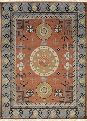 Jade Traditional Rust Hand Knotted Wool Rug