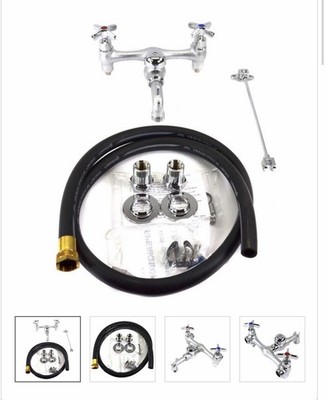 NEW Speakman SC-5811-RCP 5H Service Sink Faucet w/ 5' Vinyl Hose and Wall Hook