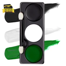 Halloween Makeup Palette 3 Colors Face Body Paint with Brush for Zombie Skeleton