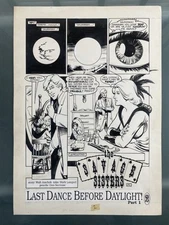 Original comic art: SAVAGE SISTERS splash page by Don Secrease, Mark Lamport