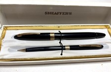 Vintage Sheaffer's Snorkel Fountain Pen & Pencil Set 14 Kt Gold Nib