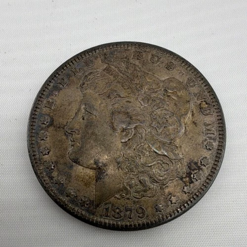 1879 Morgan Silver Dollar $1 Coin Circulated 0.9 Fineness Silver US