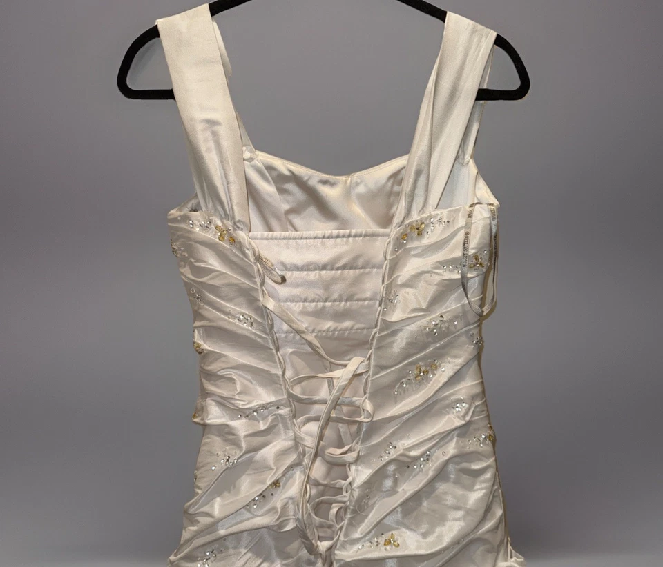 Vestido de novia Maggie Sottero alta costura imperial vestido talla 4 cuentas usado en excelente estado oro margarita Foto 3 de 4