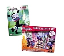 New 2pc Disney Junior Vampirina Super Activity Set  Jumbo Coloring Book