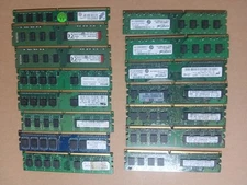 Lot Of 15 Mixed RAM Memory Sticks For Older Computers