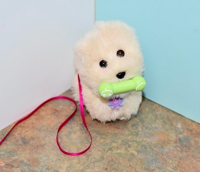 EXC ~ American Girl Doll COCONUT DOG With Bone Collar