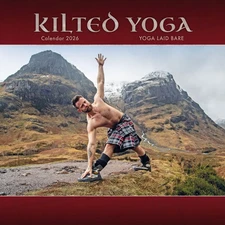 Carousel Calendars,  Kilted Yoga 2026 Wall Calendar, 12'' X 12'', 12-Month Calen