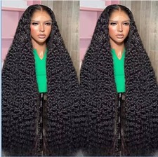 13x6 Deep Wave Lace Front Wigs - Human Hair Glueless Wigs - 200 Density HD Lace