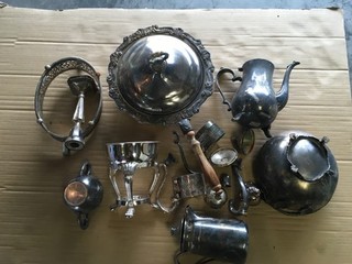 Silverplate Scrap Lot Serving Items Reed & Barton Park Ave etc. App. 13 Lb