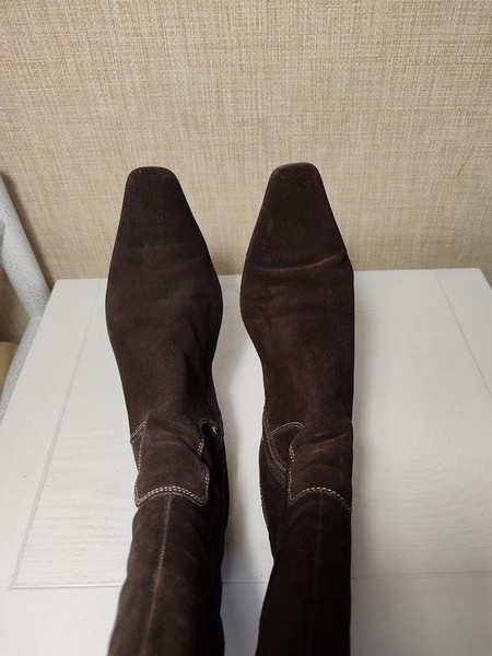 Women Ecco Boots Brown Suede 40