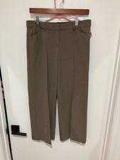 Express Design Studio Women's Editor Pants, Brown, Size 6, Tailored