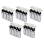AA AAA CR123A White Battery Holder Storage Case 5 Cases