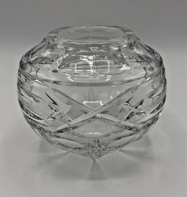 Vintage Rogaska Crystal Rose Bud Vase Cut Glass Slovenia Elegant Floral (M)