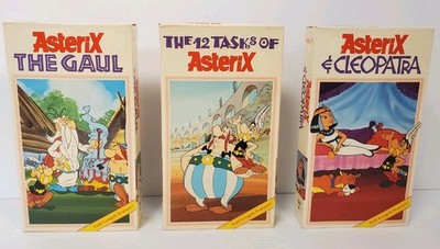 Asterix VHS Volumes 1-3 (The Gaul, The 12 Tasks Of Asterix, Cleopatra) - Tested