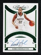 2020 Panini Flawless Excellence Signatures Emerald 1/5 Khris Middleton Auto 1r00